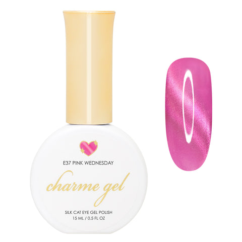 Charme Gel / Cat Eye E37 Pink Wednesday Silky Magnetic Color Shifting Nail Polish