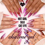 Charme Gel / Cat Eye E37 Pink Wednesday Silky Magnetic Color Shifting Nail Polish