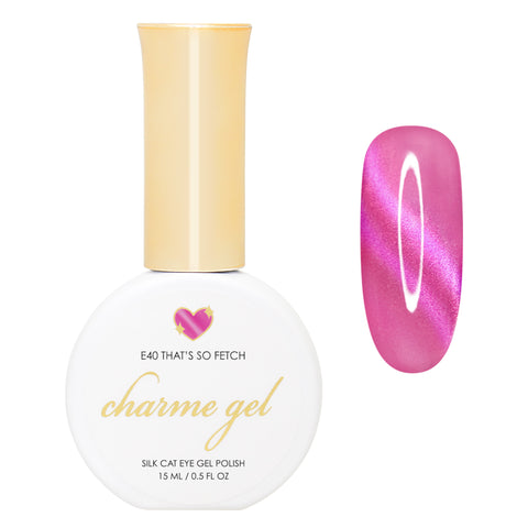 Charme Gel / Cat Eye E40 That's So Fetch Magenta Pink Silky Magnetic Color Shifting Nail Polish