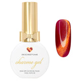 Charme Gel / Cat Eye E43 Scarlet Flame Red Magnetic Nail Polish Witch Vibe Halloween Holiday Christmas Shade Burnt Orange