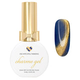 Charme Gel / Cat Eye E45 Witchful Thinking Blue Golden Magnetic Nail Polish Witch Vibe Halloween Winter Holiday