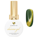 Charme Gel / Cat Eye E46 Serpent's Veil Green Gold Magnetic Nail Polish Dark Wizard Oz Wicked
