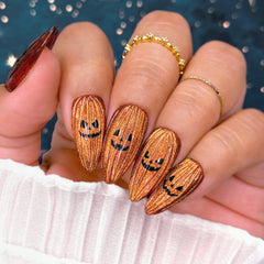 Charme Gel / Cat Eye E48 Enchanted Ember Copper Orange Magnetic Nail Polish Pumpkin Brick Fall Autumn Shade