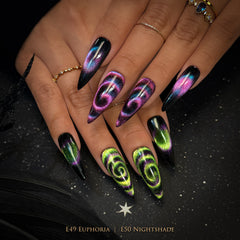 Charme Gel Cat Eye Nail Polish E49 Euphoria Magnetic Pink Blue Purple Color Shifting