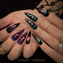 Charme Gel Nail Polish Cat Eye E52 Nocturne Chameleon Color Changing Magnetic Purple Gold Orange Pink