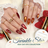 Charme Gel / Cat Eye E55 Holiday Vibe Check Red Nail Polish Magnetic Flash Glitter