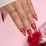 Charme Gel / Cat Eye E55 Holiday Vibe Check Red Nail Polish Magnetic Flash Valentine's Day Heart