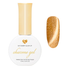 Charme Gel / Cat Eye E57 Starry Glow Up Champagne Gold Magnetic Nail Polish