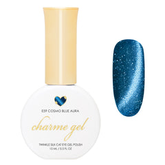 Charme Gel / Cat Eye E59 Cosmo Blue Aura Nail Polish Magnetic Holiday Galaxy