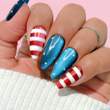 Charme Gel / Cat Eye E59 Cosmo Blue Aura Nail Polish Magnetic 4th of July Galaxy Summer Nails Trend