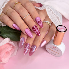 Lilac Pink Magnetic Nail Polish Valentine's Day Charme Gel / Cat Eye E65 Unforgettable
