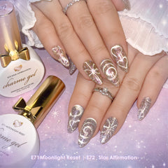 Charme Gel / Cat Eye E72 Star Affirmation Gold Magnetic Shine Aura Galaxy Metal Spring HEMA TPO Free Celestial Dreams