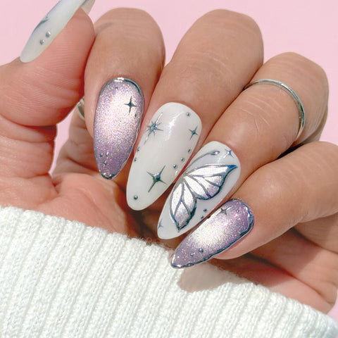 Charme Gel / Cat Eye E75 Manifesting Magic Lavender Celestial Dreams HEMA TPO Free Aura Galaxy Spring Butterfly