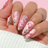 Charme Gel Nail Polish Cat Eye E77 First Class Pink Velvet Gold Iridescent Flake Flash Spring Summer Vibrant