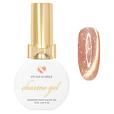 Charme Gel Nail Polish Cat Eye E79 Out of Office Dark Beige Brown Orange Magnetic Iridescent Flake Dreamy Mesmerizing Spring Summer Vacation Nails