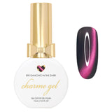 Charme Gel / Cat Eye E90 Dancing in the Dark Black Pink Dark Silk Magnetic Nail Polish Goth Punk Rock Vibe Fine Quality