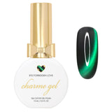 Charme Gel / Cat Eye E92 Forbidden Love Black Dark Green Magnetic Silk Nail Polish Fine Wicked Mysterious