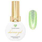 Charme Gel / Fairy Flakes F06 Simply Sublime / Lime Green Glitter Shimmer Nail Polish / Spring / Easter 