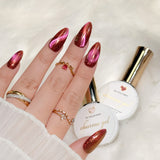 Charme Gel Nail Polish Glitter G61 Holly Berry Red Cherry Iridescent Diamond Flash Holiday Valentine's Day Trend