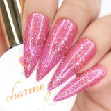 Charme Gel / Holographic H02 Cupid Pink Nail Polish