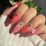 Charme Gel / Rainbow Holo Twinkle H36 Flamingo Flair Warm Pink Red Nail Polish Flash