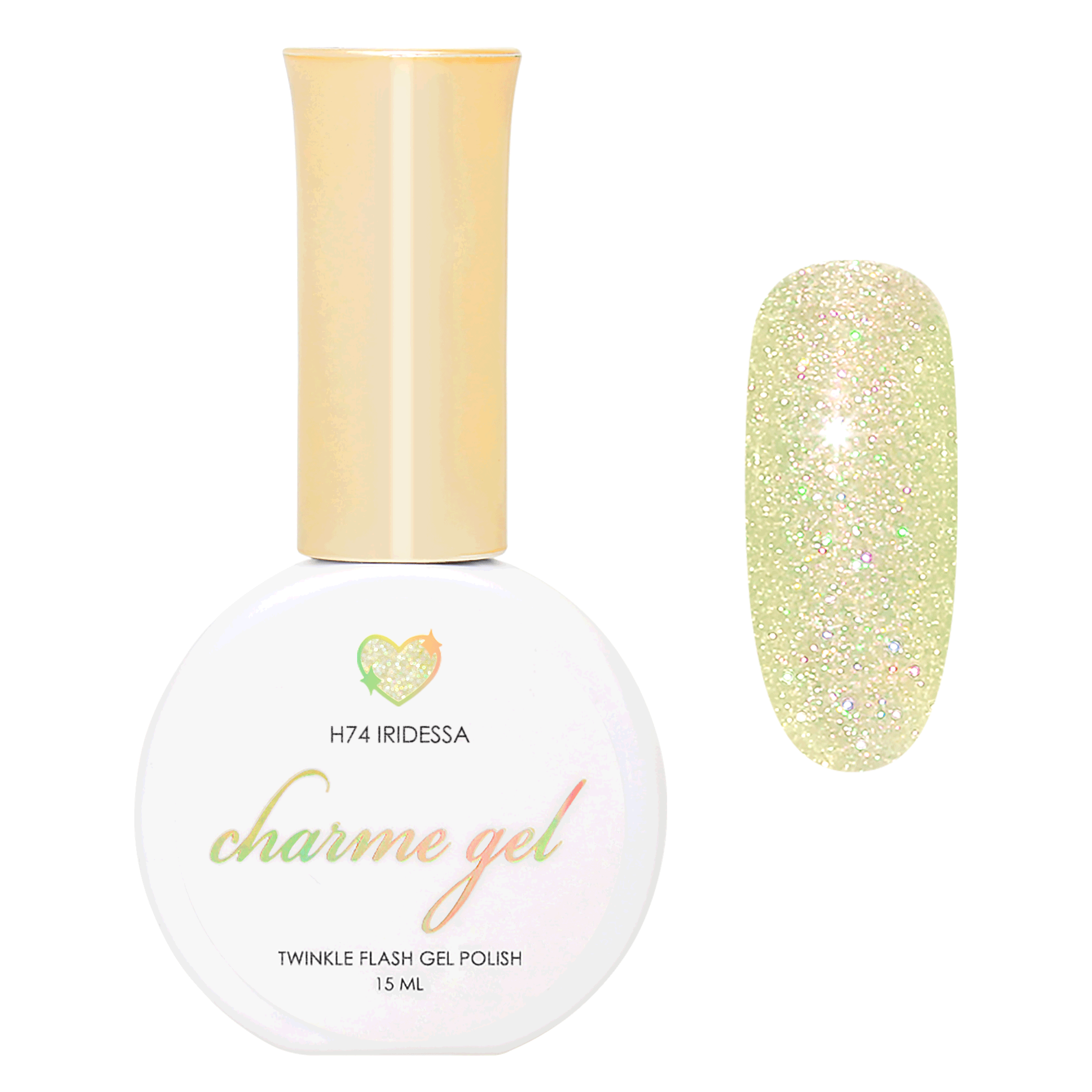 Charme Gel / Twinkle Fairy H74 Iridessa Pastel Yellow Iridescent Holographic