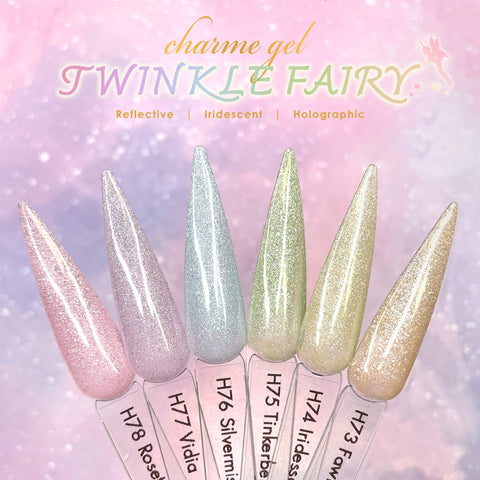 Charme Gel / Twinkle Fairy H78 Rosetta Pastel Pink Iridescent Holographic