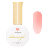 Charme Gel Polish / Jelly J01 Chiffon Sheer Nude Neutral Pink Skintone Color