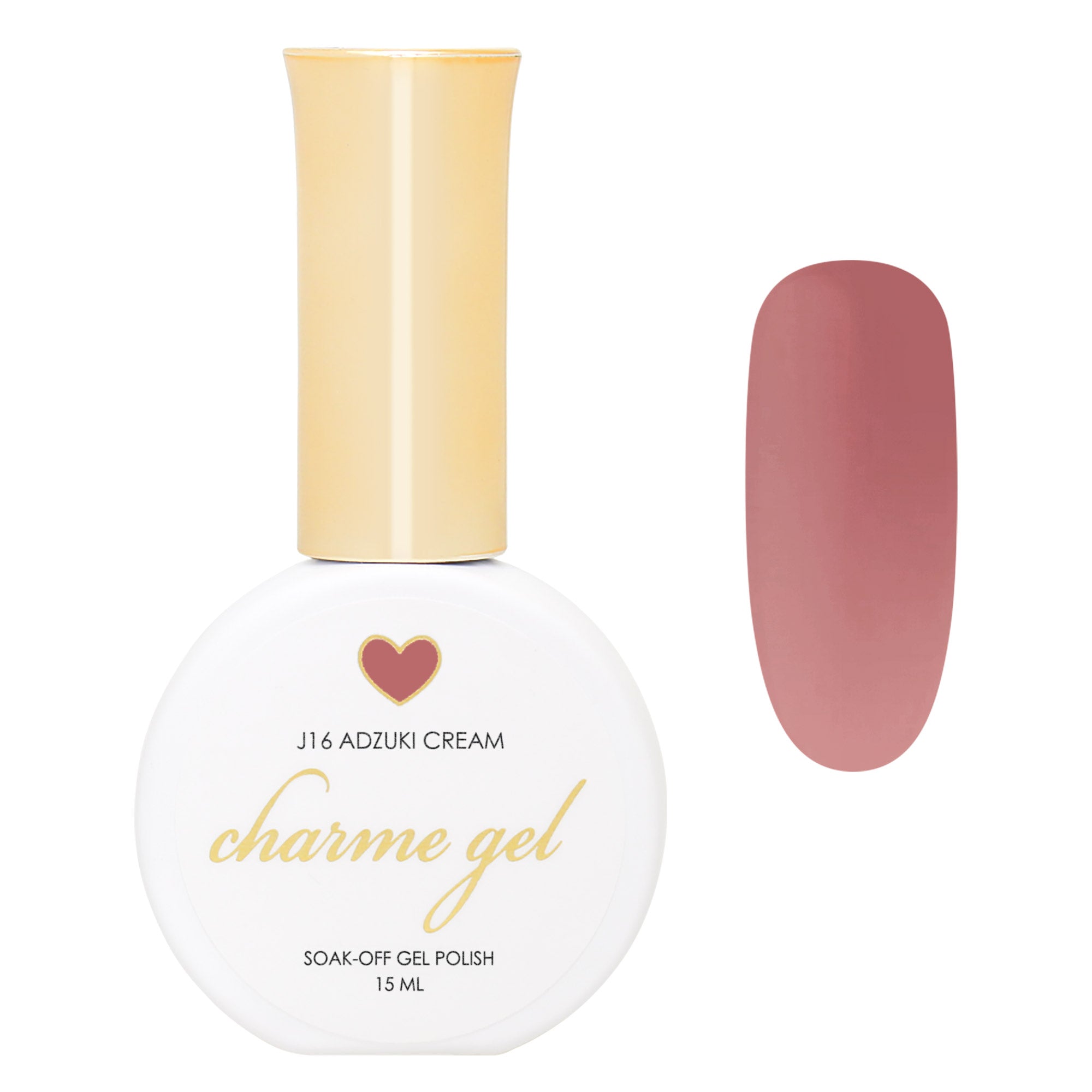 Charme Gel / Jelly J16 Adzuki Cream Muted Red Pink Sheer Nail Polish