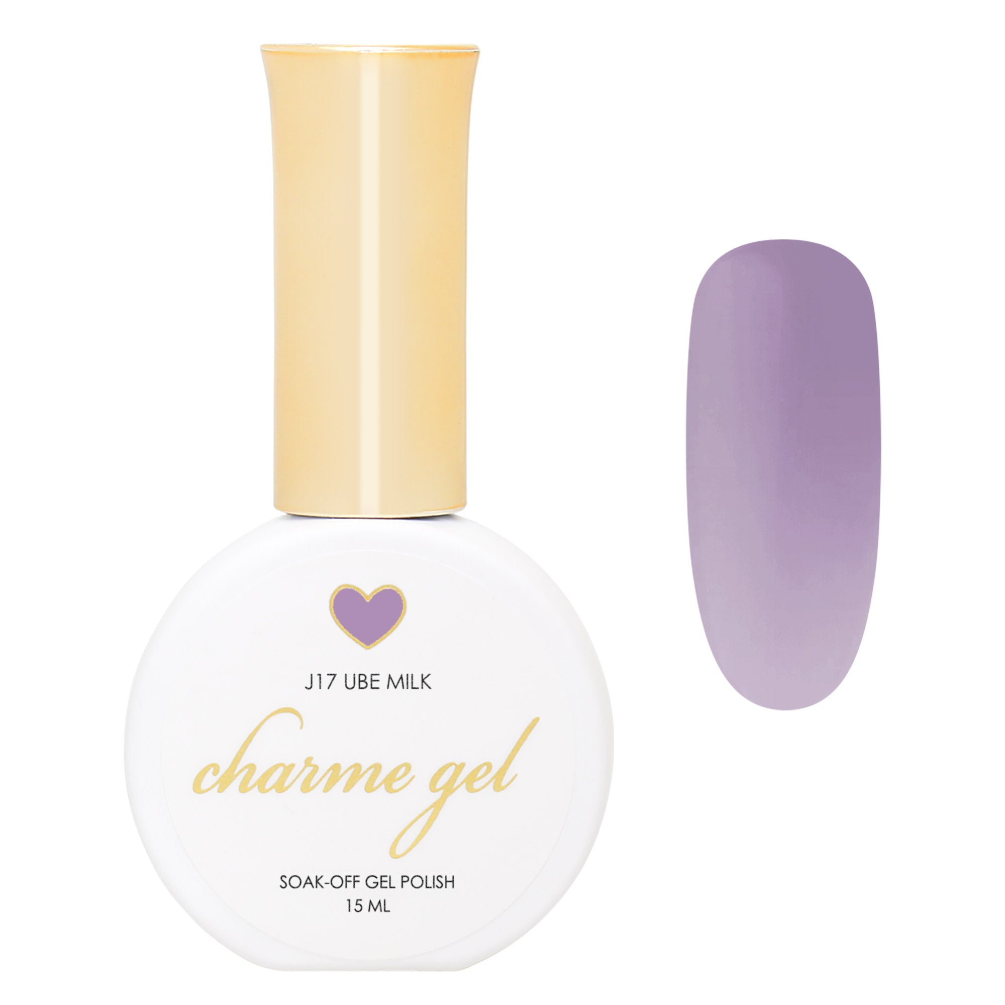 Charme Gel / Jelly J17 Ube Milk Purple Sheer Nail Polish Glazed Chrome