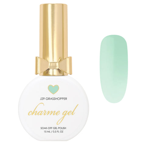 Charme Gel / Jelly J29 Grasshopper Mint Pastel Green Sheer Nail Polish Fresh Trendy