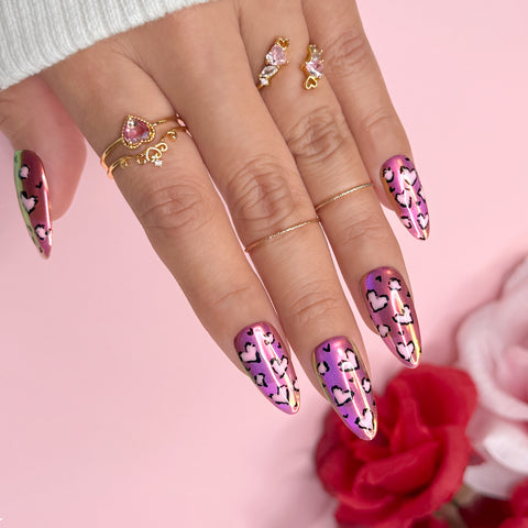 Charme Gel Pastel Neon Collection / 6 Colors Rainbow Nail Polish Bright Fun Spring Heart Leopard Print