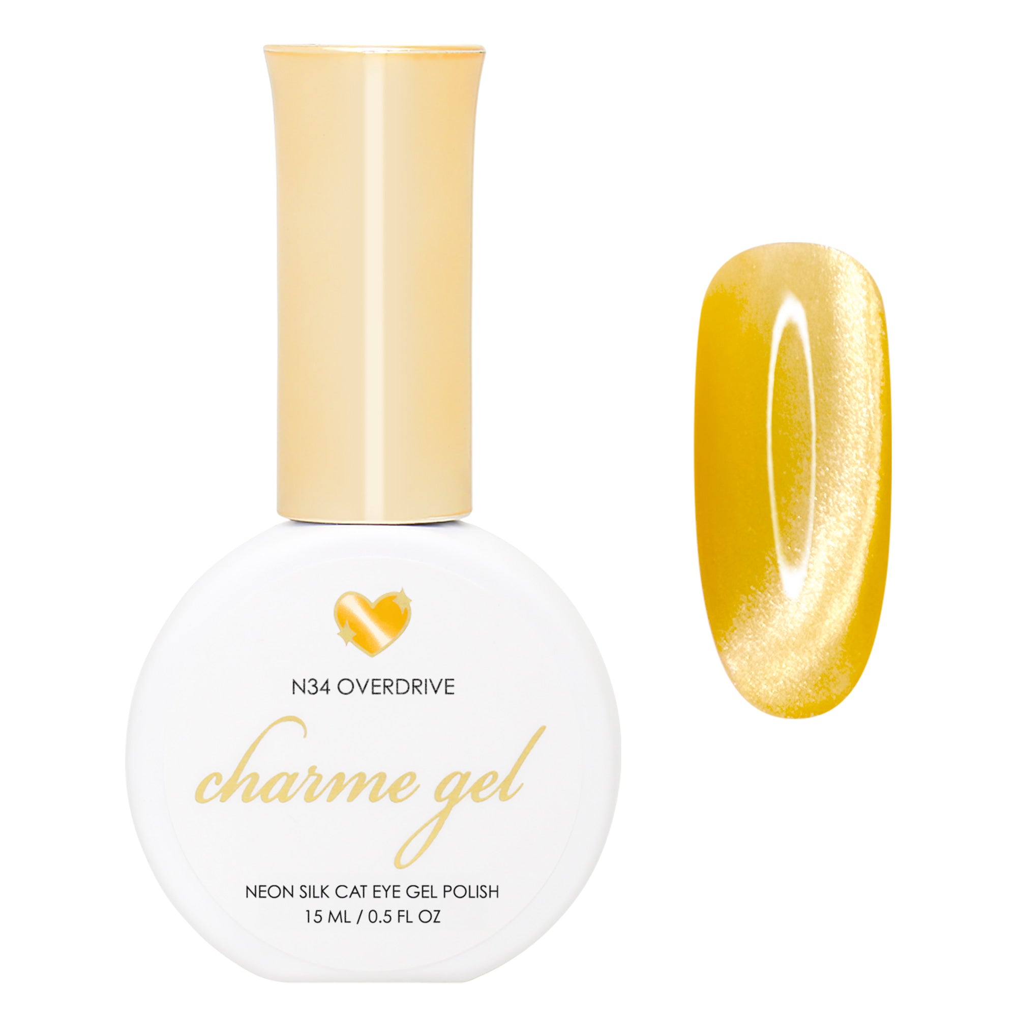 Charme Gel / Neon Cat Eye N34 Overdrive Yellow Banana Lemon Summer Fruit Rainbow