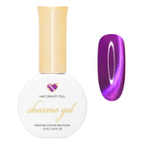 Charme Gel Nail Polish / Neon Cat Eye N40 Gravity Pull Purple Grape Summer Rainbow