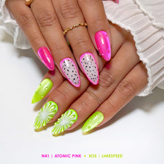 Charme Gel Nail Polish / Neon Cat Eye N41 Atomic Pink Hot Pink Fuchsia Summer Rainbow Barbie Dragonfruit