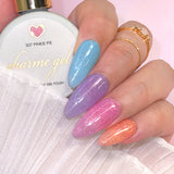 Charme Gel / Shimmer Jelly S07 Pinkie Pie Pink Bright Iridescent Holo Nail Polish Summer Trend 2024