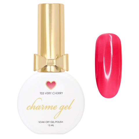 Charme Gel / Tinted Glass T03 Very Cherry Transparent Sheer Ruby Red HEMA TPO Free