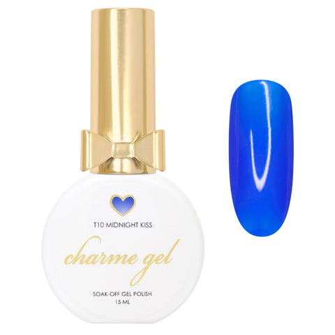 Charme Gel / Tinted Glass T10 Midnight Kiss Transparent Blue Nail Polish