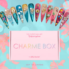 Charme Box / July 2024 / Summer Themed Mermaid Vacation Nail Art Subscription Box Mystery Gel Polish