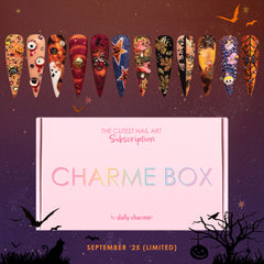 Charme Box / September 2025 / Halloween Fall Themed Spooky Nail Art Subscription Box Mystery Gel Polish Cat Eye Gift Idea for Nail Lover