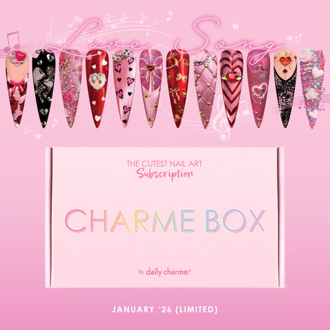 Charme Box Nail Art Supplies Gel Cat Eye Magnet Decors January 2026 / Valentine's Day Themed Mystery Subscription