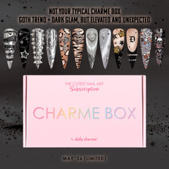 Charme Box Mystery Nail Art Subscription Gel Polish Cat Eye Goth Punk May 2026 / Rockstar Themed