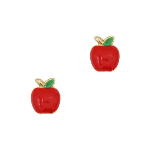 Candy Apple Nail Charm / Gold 3D Decor for Nail Art Jewelry Fruit Red Cute Summer
