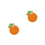 Sunny Orange Nail Charm / Gold Nail Jewelry 3D Design Cute Summer Fruit Art