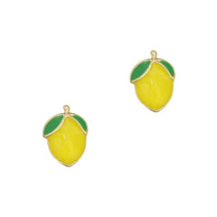 Zesty Lemon Nail Charm / Gold 3D Jewelry Decor Summer Musthave Trend 