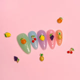 Zesty Lemon Nail Charm / Gold 3D Jewelry Decor Summer Musthave Trend 