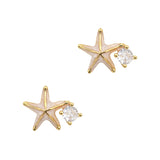 Twinkle Enamel Starfish / Gold Summer Nail Charm Jewelry Decor 3D Crystal