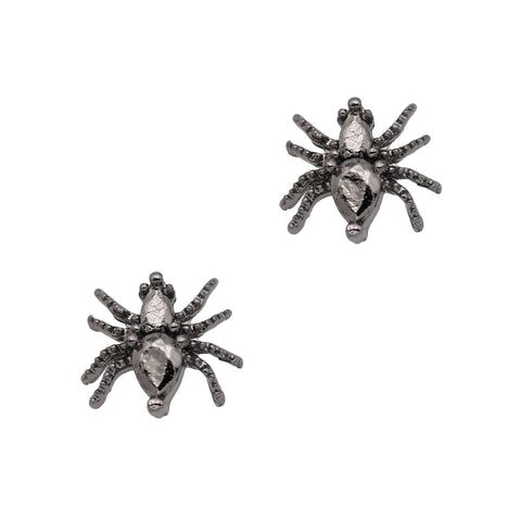 Metallic Spider / Gunmetal - Creepy Crawly Creature Bug Halloween Nail Art