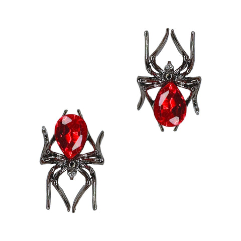 Oversized Black Widow Spider Ruby Nail Art Charm Jewelry Decor 3D