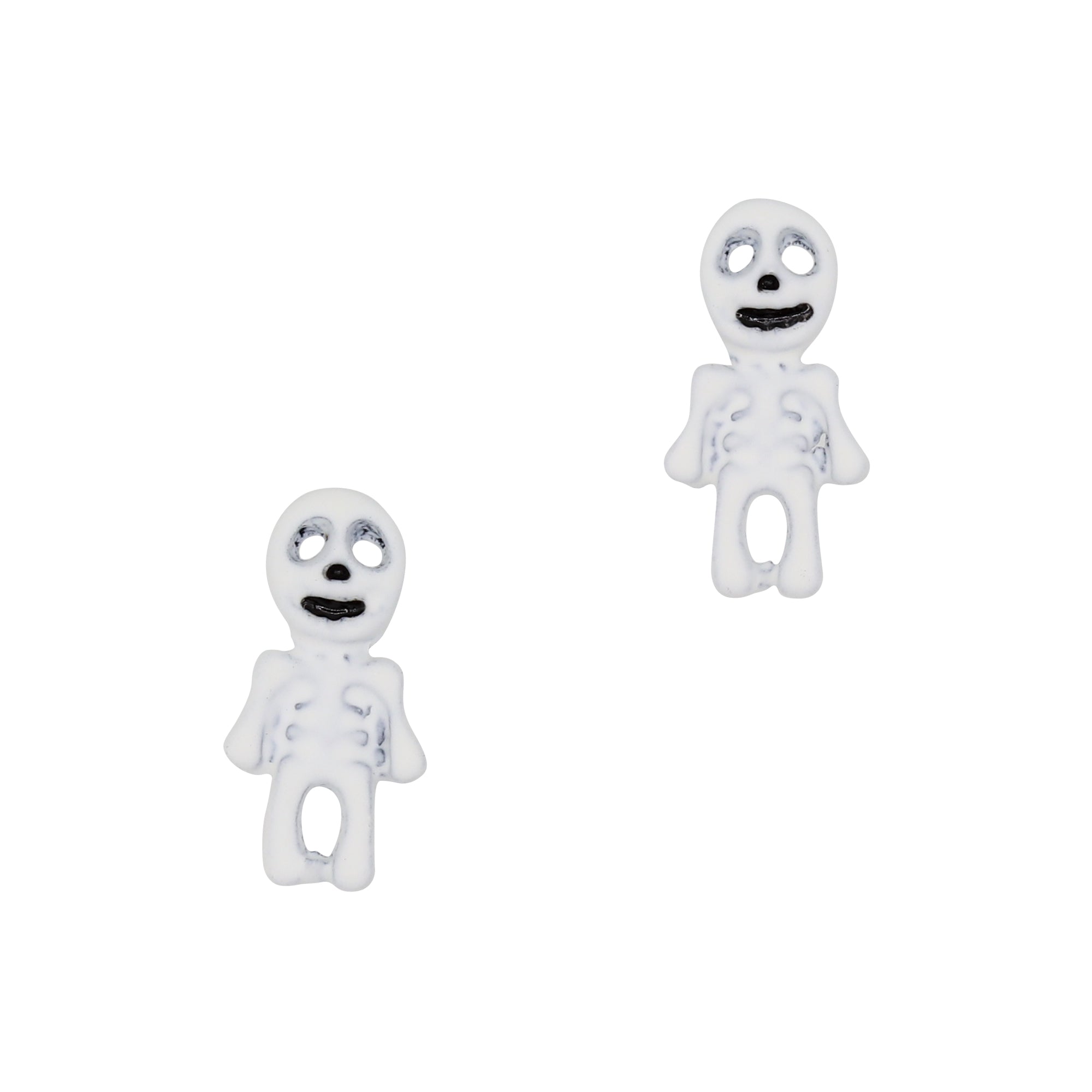Cute 3D Halloween Nail Charm Decor Skelly Skeleton / White Funny Silly